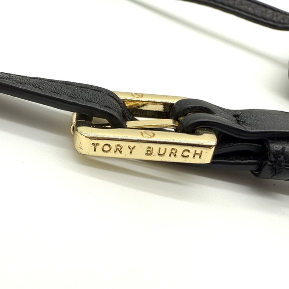 GUC Tory Burch Pebbled Leather Wallet Crossbody Bag in Black - Picture 14 of 16